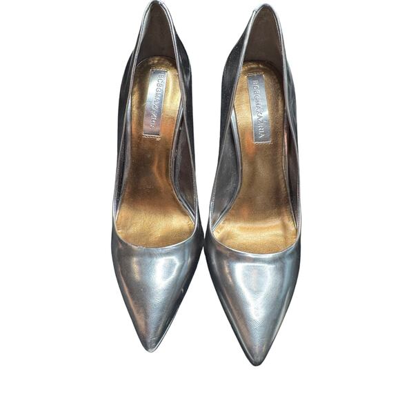 BCBGMAXAZRIA heels, metallic silvery Pointed Toe pump Size 7M - Picture 11 of 11